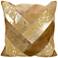 Nourison Jersey Design 20" Square Beige Gold Pillow