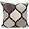 Nourison Lantern Design 20" Square Silver Gray Pillow