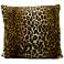 Nourison Leopard Faux Fur 22" Square Throw Pillow