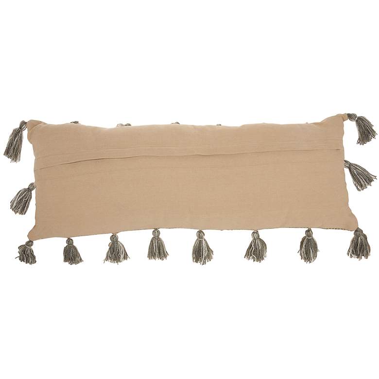 Image 4 Nourison Life Styles Charcoal Tassels 33"x 13" Throw Pillow more views