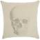 Nourison Life Styles Natural Skull 20" Square Throw Pillow