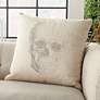 Nourison Life Styles Natural Skull 20" Square Throw Pillow