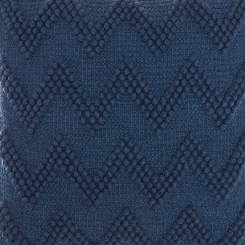 Image 3 Nourison Life Styles Navy Chevron 20 inch Square Throw Pillow more views