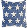Nourison Life Styles Navy Stars 20" Square Throw Pillow