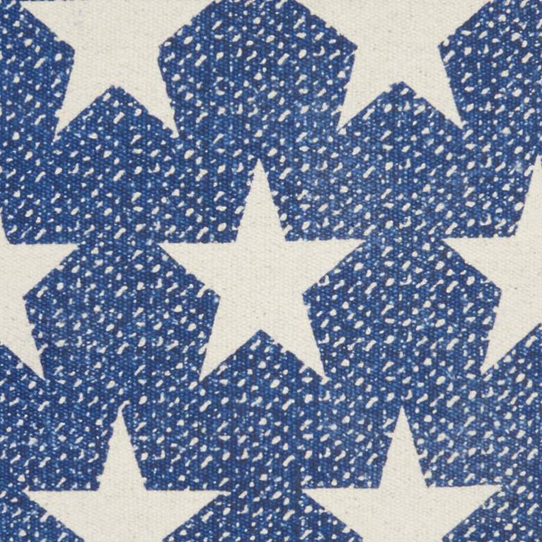 Image 3 Nourison Life Styles Navy Stars 20 inch Square Throw Pillow more views