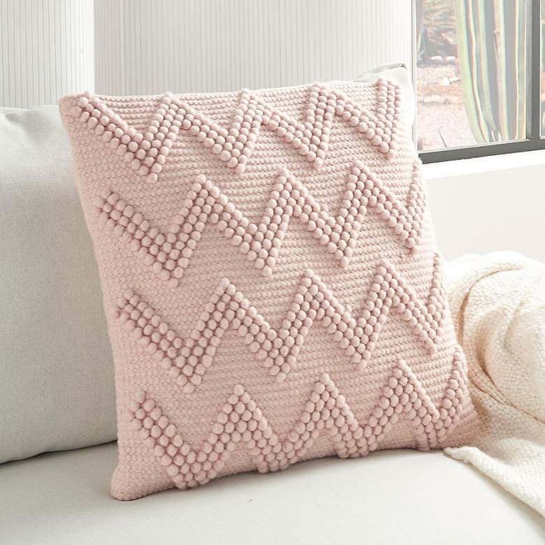 Image 1 Nourison Life Styles Rose Chevron 20 inch Square Throw Pillow