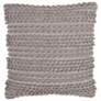 1_Nourison Lifestyle Light Gray 18" Square Throw Pillow