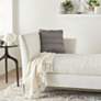 3_Nourison Lifestyle Light Gray 18" Square Throw Pillow more views