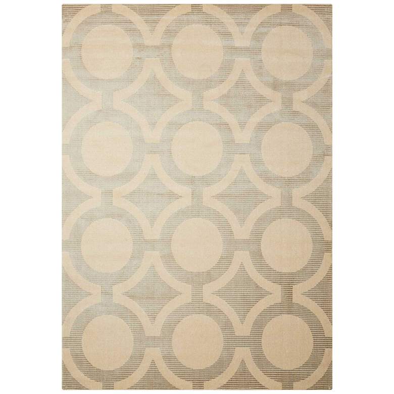 Image 2 Nourison Luminance LUM01 5&#39;3 inchx7&#39;5 inch Cream Gray Area Rug