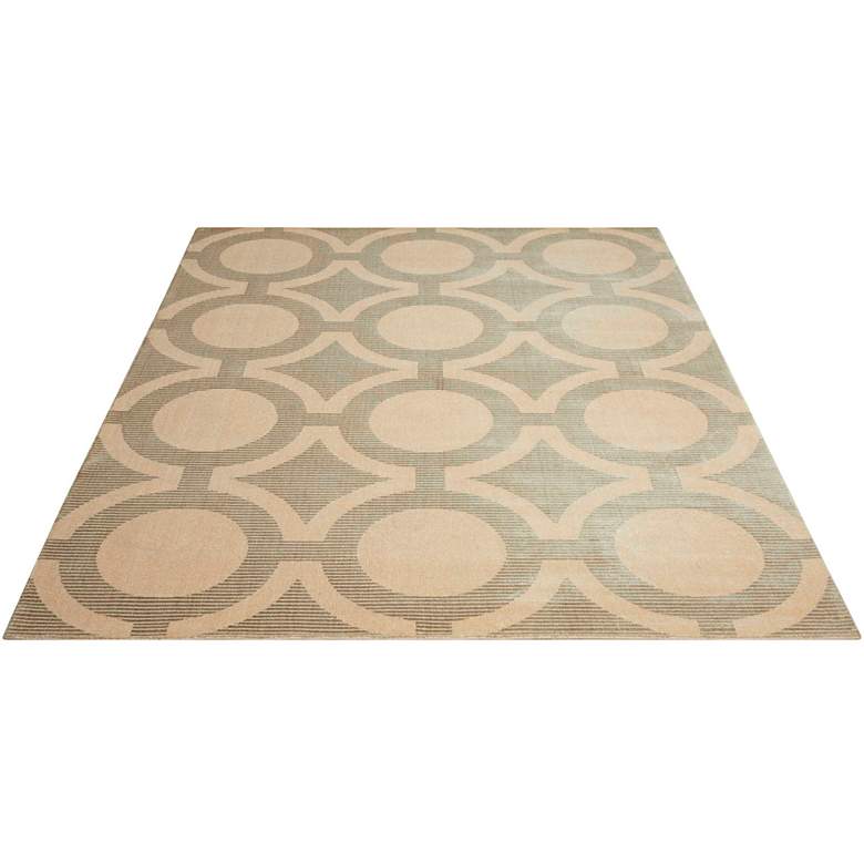 Image 3 Nourison Luminance LUM01 5&#39;3 inchx7&#39;5 inch Cream Gray Area Rug more views