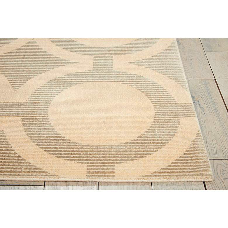 Image 7 Nourison Luminance LUM01 5&#39;3 inchx7&#39;5 inch Cream Gray Area Rug more views