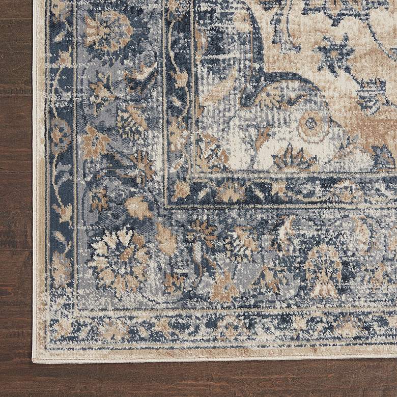 Image 3 Nourison Malta 5&#39;3 inch x 7&#39;7 inch Blue/Ivory Indoor Rug more views