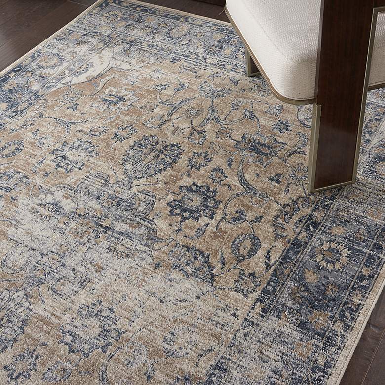 Image 5 Nourison Malta 5&#39;3 inch x 7&#39;7 inch Blue/Ivory Indoor Rug more views