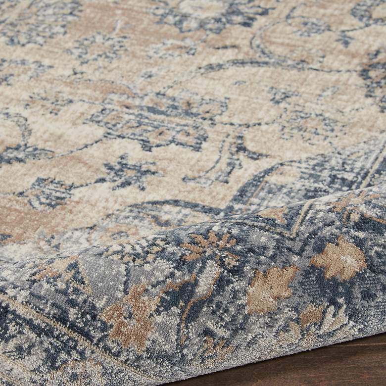 Image 6 Nourison Malta 5&#39;3 inch x 7&#39;7 inch Blue/Ivory Indoor Rug more views
