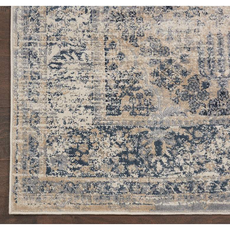 Image 3 Nourison Malta 5&#39;3 inch x 7&#39;7 inch Ivory/Blue Indoor Rug more views