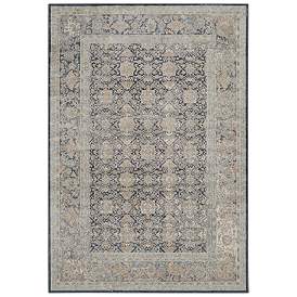 Image2 of Nourison Malta 5'3" x 7'7" Navy Bordered Indoor Rug
