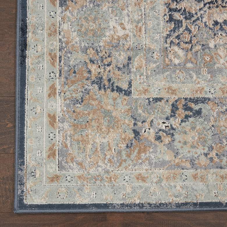 Image 3 Nourison Malta 5'3" x 7'7" Navy Bordered Indoor Rug more views