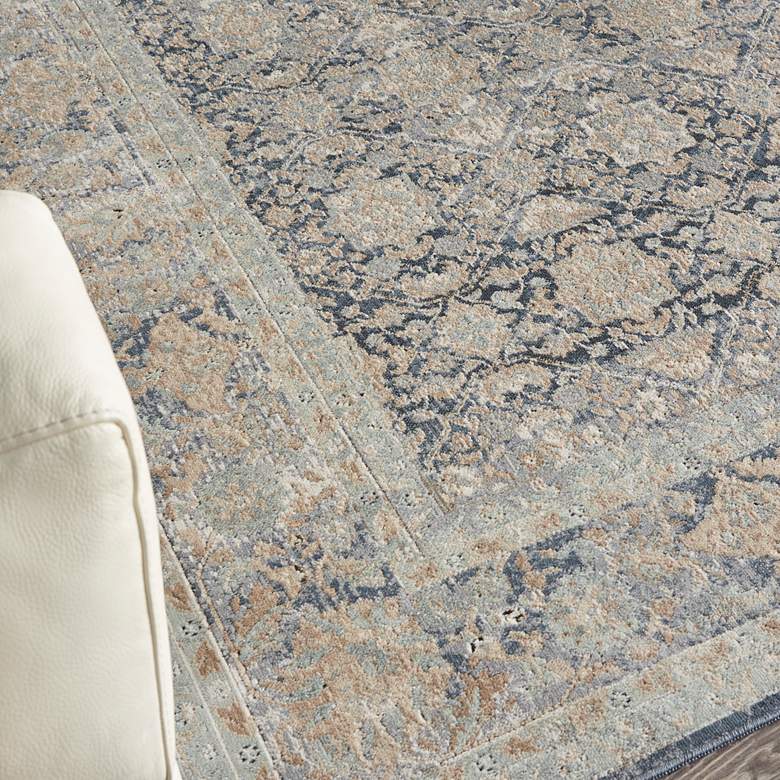 Image 5 Nourison Malta 5'3" x 7'7" Navy Bordered Indoor Rug more views