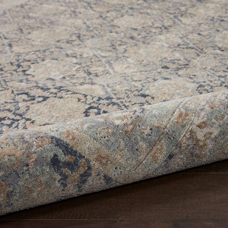 Image 6 Nourison Malta 5'3" x 7'7" Navy Bordered Indoor Rug more views