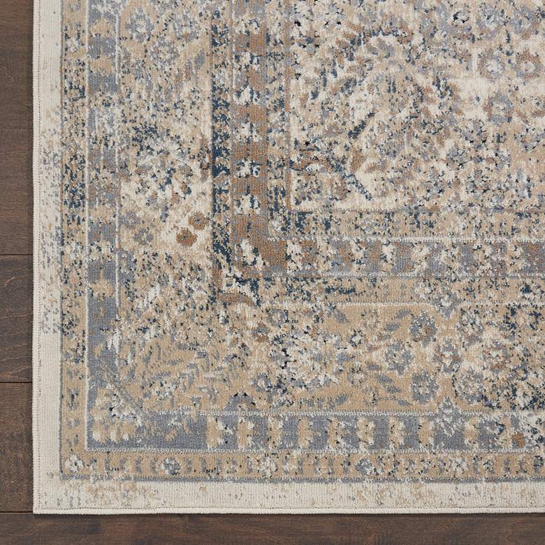 Image 3 Nourison Malta MAI01 5'3"x7'7" Ivory and Blue Rug more views