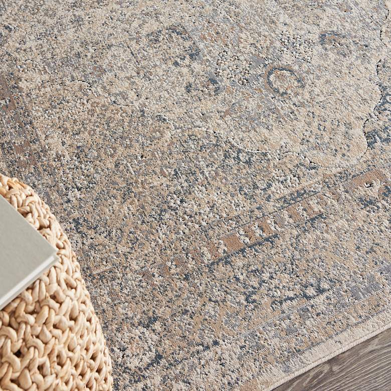 Image 6 Nourison Malta MAI01 5'3"x7'7" Ivory and Blue Rug more views