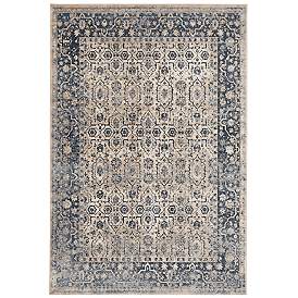 Image2 of Nourison Malta MAI04 5'3"x7'7" Ivory and Blue Rug
