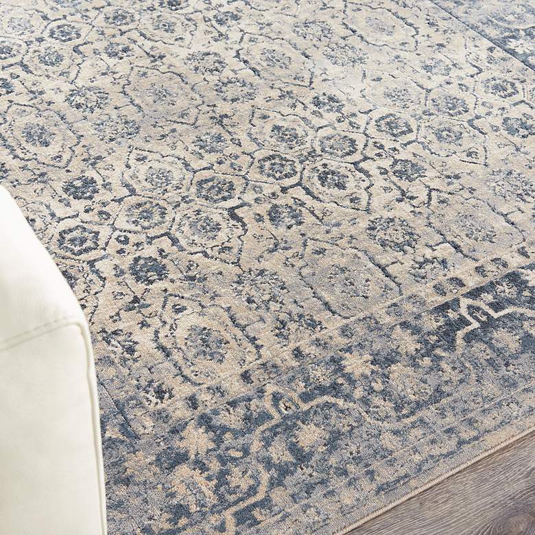 Image 6 Nourison Malta MAI04 5'3"x7'7" Ivory and Blue Rug more views