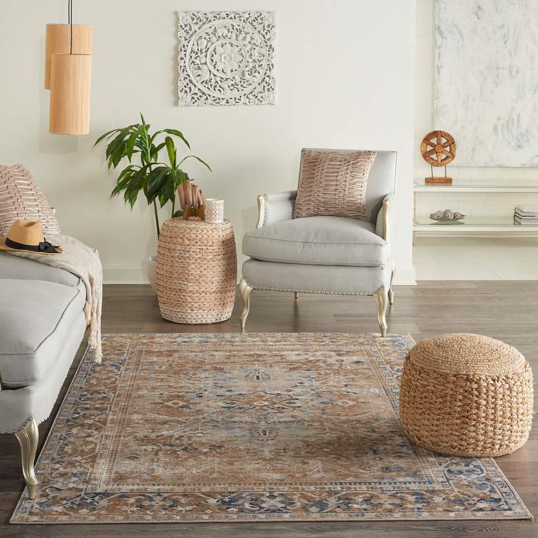 Image 1 Nourison Malta MAI05 5'3"x7'7" Taupe Area Rug