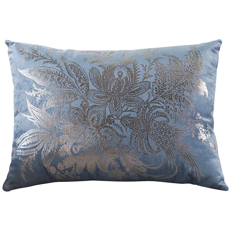 Image 2 Nourison Midnight Metallic Florals 20" x 14" Indoor Throw Pillow