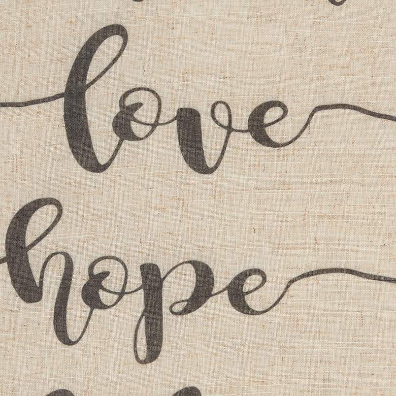 Image 3 Nourison Natural Dream Love Hope Beli 18" Square Indoor Throw Pillow more views