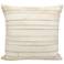 Nourison Natural Hide Stripes 20" Square Ivory Pillow