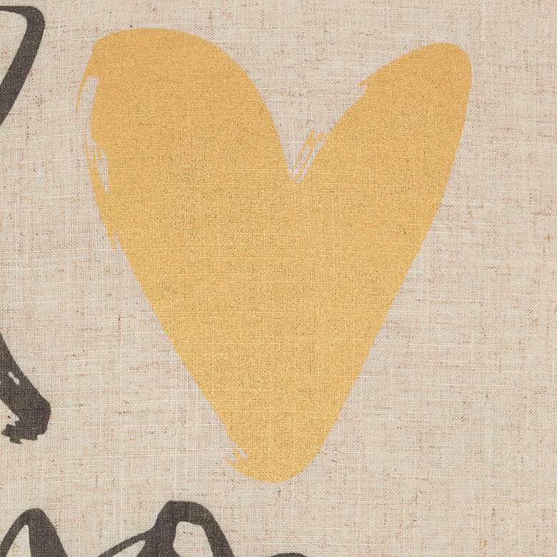 Image 3 Nourison Natural I Love You 18" Square Indoor Throw Pillow more views
