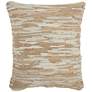 Nourison Natural Leather Hide Beige 20" Square Throw Pillow