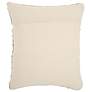 Nourison Natural Leather Hide Beige 20" Square Throw Pillow