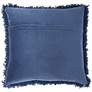 Nourison Navy Curly Shag 20" Square Indoor Throw Pillow
