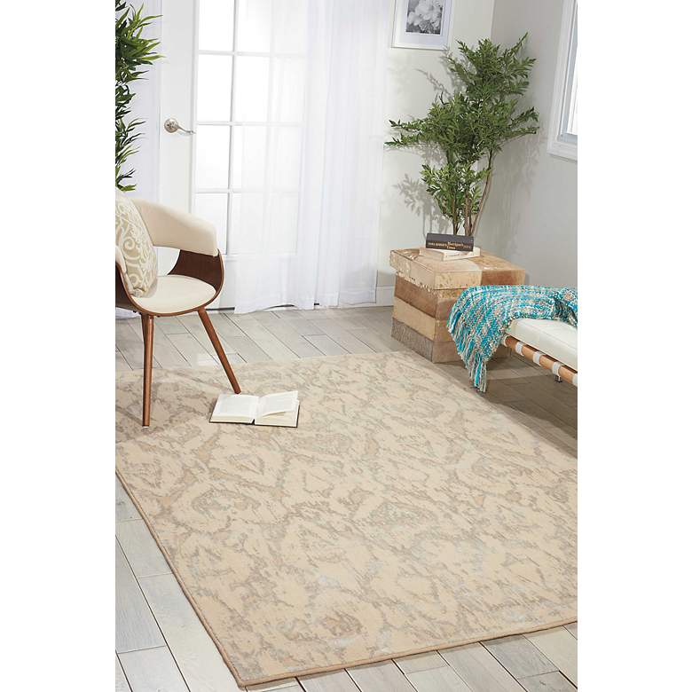 Image 1 Nourison Nepal NEP07 5&#39;3 inchx7&#39;5 inch Bone Area Rug