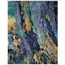 Thumbnail2 of Nourison Prismatic 5'6" x 7'5" Silver Blue Wool Area Rug