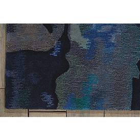 Image3 of Nourison Prismatic 5'6" x 7'5" Silver Blue Wool Area Rug more views
