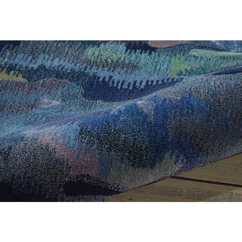 Image 4 Nourison Prismatic 5'6" x 7'5" Silver Blue Wool Area Rug more views
