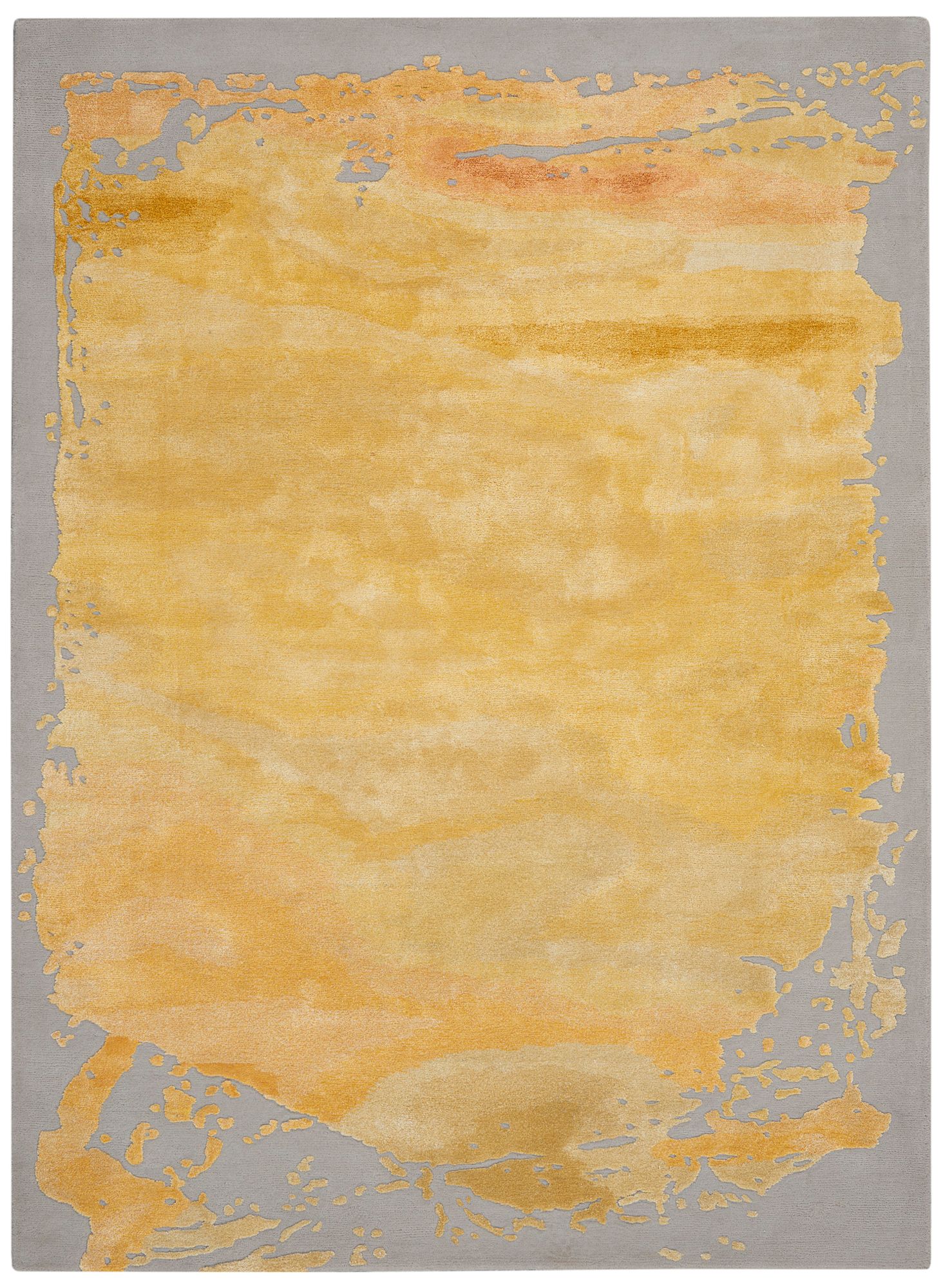 Image 2 Nourison Prismatic 5'6"x7'5" Gray Gold Wool Area Rug