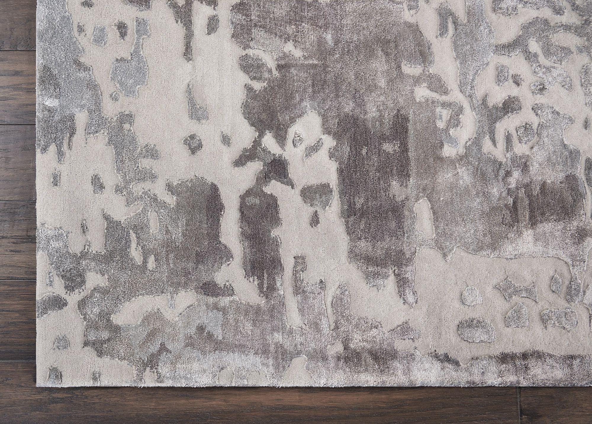 Image 3 Nourison Prismatic 5'6"x7'5" Silver Gray Wool Area Rug more views