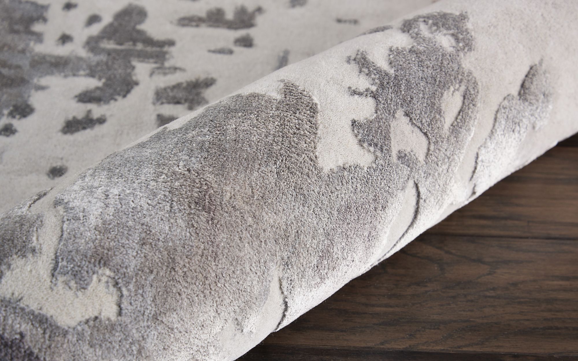 Image 4 Nourison Prismatic 5'6"x7'5" Silver Gray Wool Area Rug more views