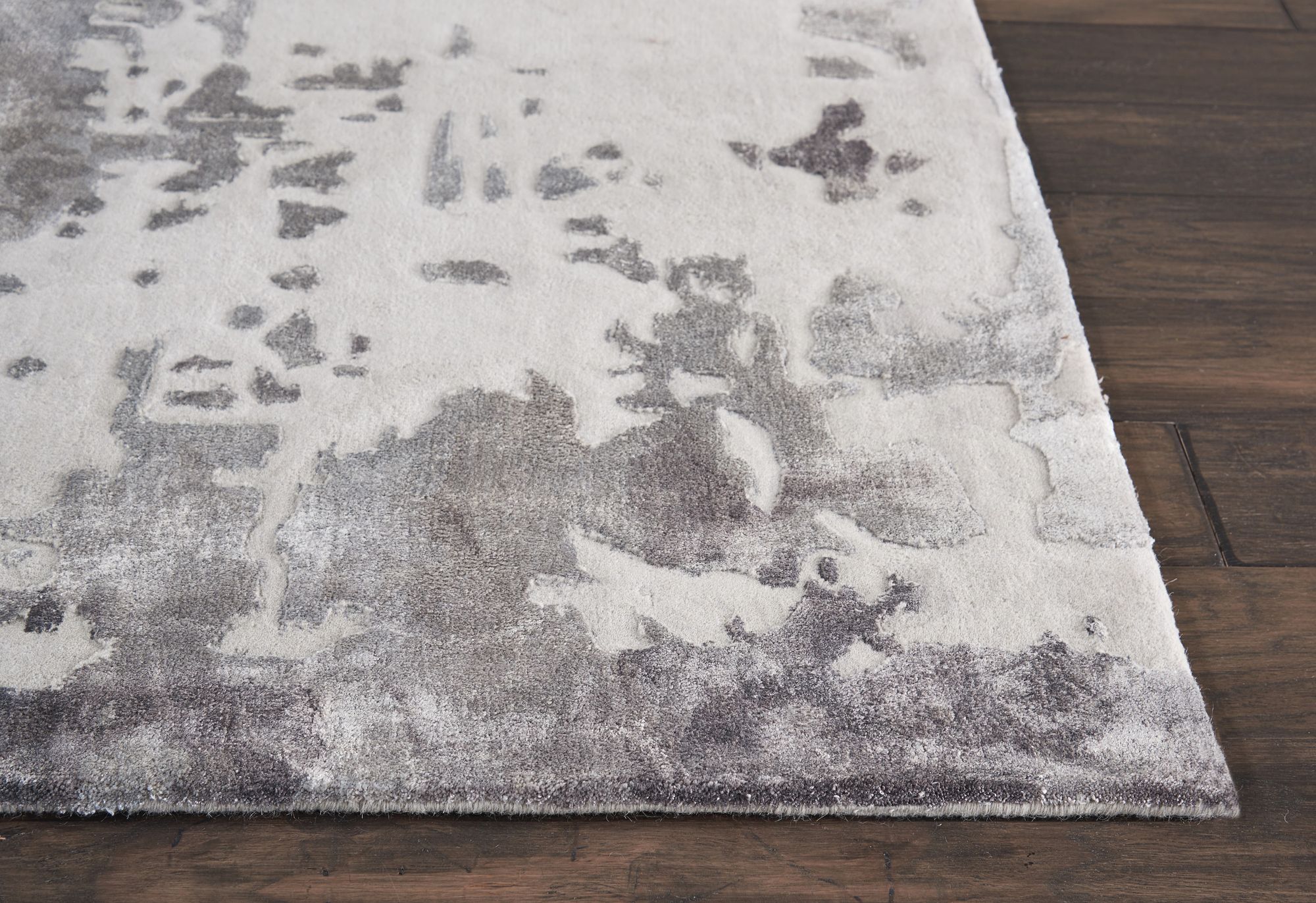 Image 5 Nourison Prismatic 5'6"x7'5" Silver Gray Wool Area Rug more views