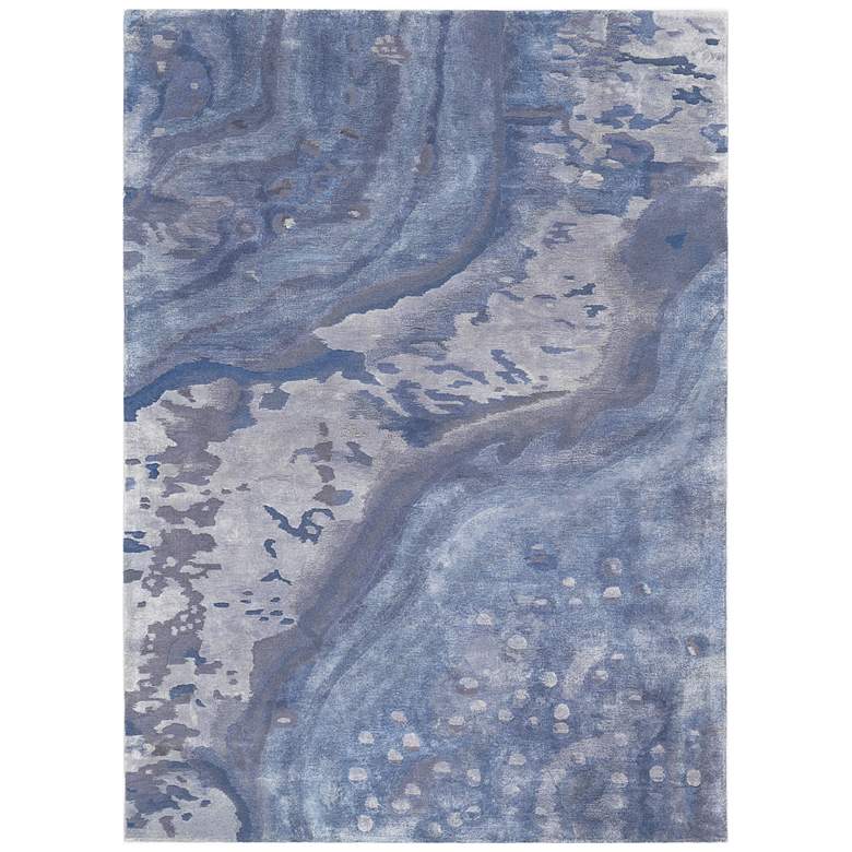 Image 2 Nourison Prismatic PRS05 5'6"x7'5" Blue Wool Area Rug