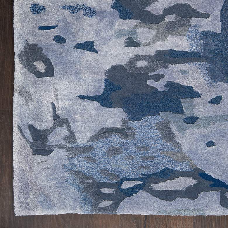 Image 3 Nourison Prismatic PRS05 5'6"x7'5" Blue Wool Area Rug more views
