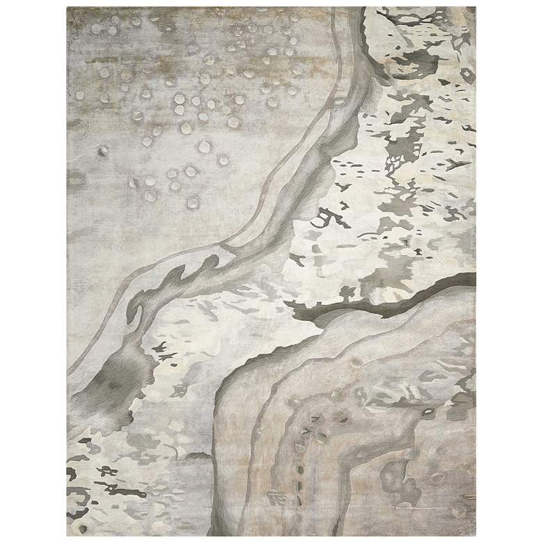 Image 2 Nourison Prismatic PRS05 5&#39;6 inchx7&#39;5 inch Silver Cloud Area Rug