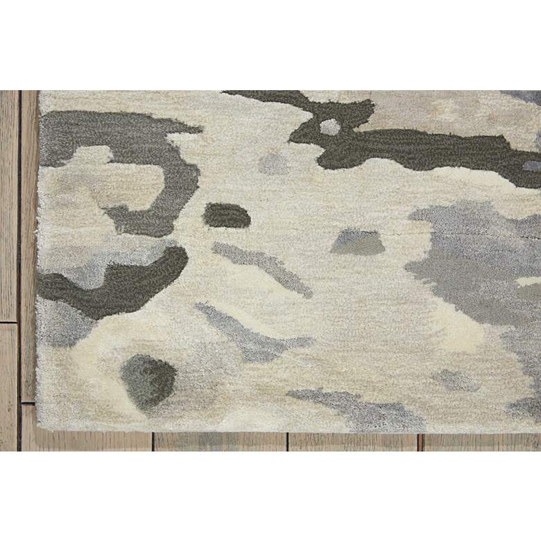 Image 3 Nourison Prismatic PRS05 5&#39;6 inchx7&#39;5 inch Silver Cloud Area Rug more views