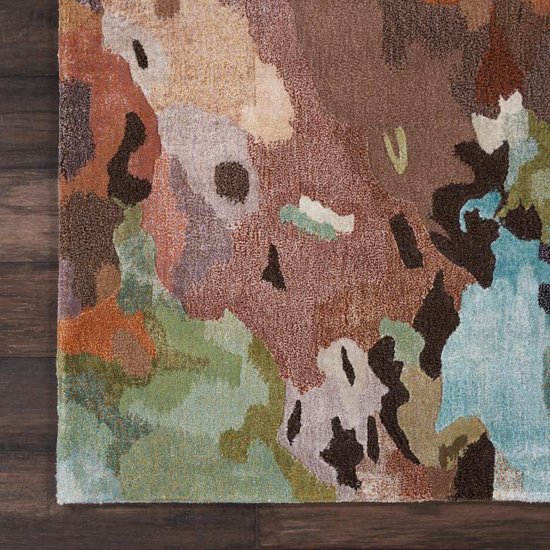 Image 3 Nourison Prismatic PRS09 5'6"x7'5" Green Brown Wool Area more views