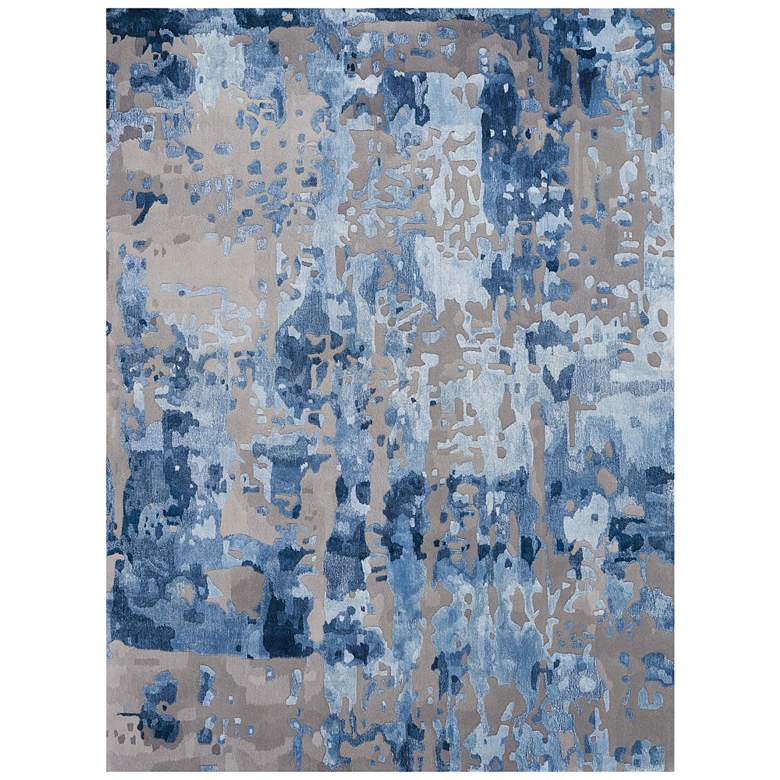 Image 2 Nourison Prismatic PRS10 5'6"x7'5" Blue Gray Wool Area Ru