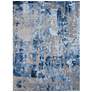 Nourison Prismatic PRS10 5&#39;6"x7&#39;5" Blue Gray Wool Area Ru